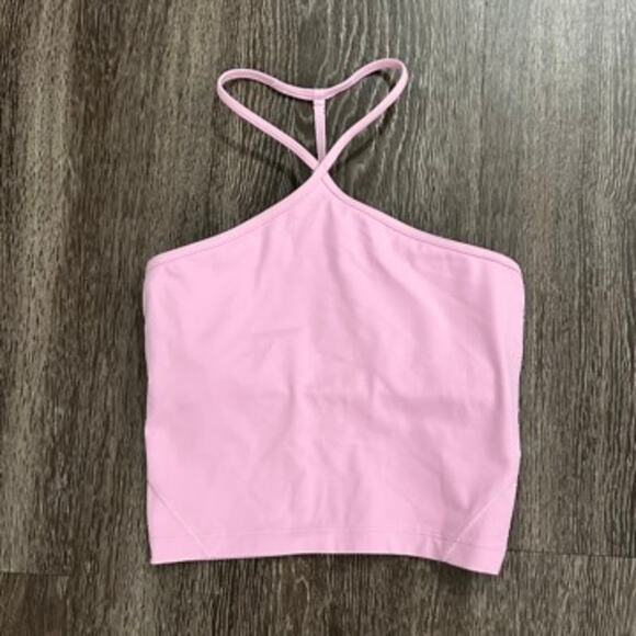 EUC Lululemon Align T-Strap Tank Top Vitapink Light Support Yoga Crop A/B Cup 2 - Picture 2 of 12